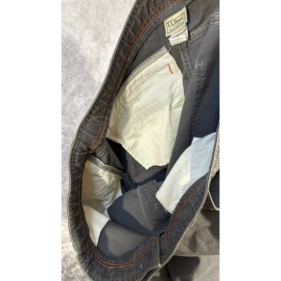 ll‎ bean canvas pants Men’s Size 40x29 Gray Pants Built In Belt - Picture 11 of 12